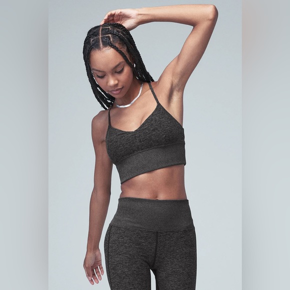 Alo - Alosoft Lavish Bra - Dark Heather Grey - Picture 4 of 6